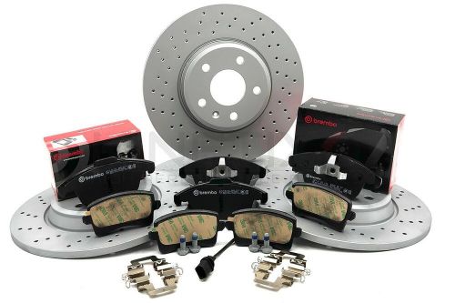 FOR AUDI A4 2.0 TDI B8 DRILLED FRONT REAR BRAKE DISCS BREMBO PADS 314mm 300mm, US $, image 14