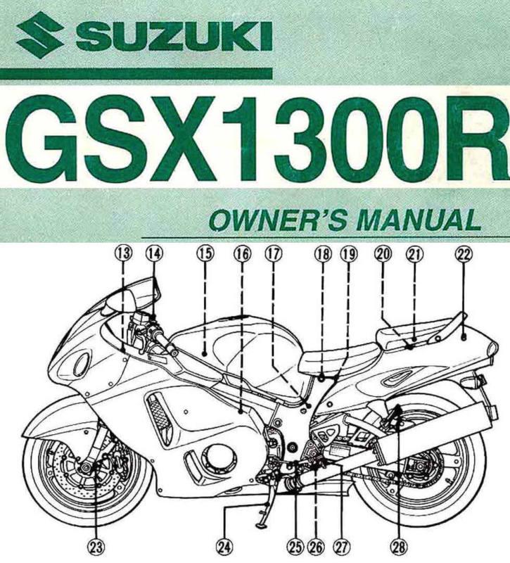 2002 suzuki gsx1300r hayabusa motorcycle owners manual -gsx 1300 r-gsx1300