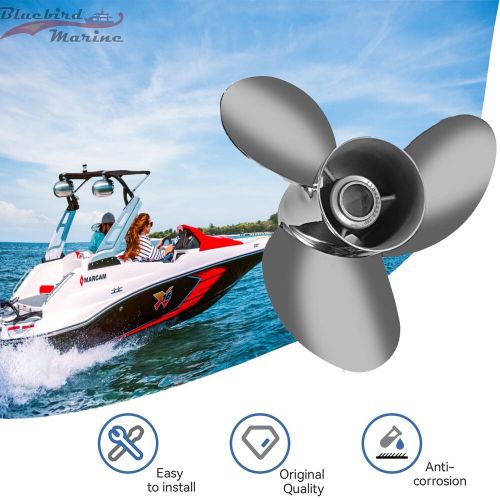 14 1/2X25 Stainless steel Boat Propeller for Mercury 135-300HP 15 Spline RH Prop, US $395.99, image 3