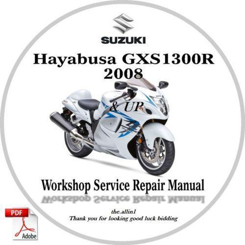 2008 & up suzuki hayabusa gsx1300r service repair manual cd rom k8 & up workshop