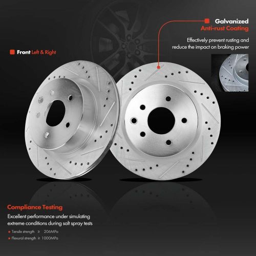 Rear Drilled Rotors & Brake Pads for INFINITI M35 M45 06-10 Nissan 350Z 06-09, US $85.46, image 5