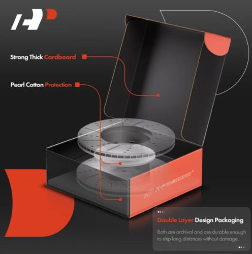 A-Premium 14.02 inch (356mm) 2-Pcs Front Drilled Brake Rotors, US $123.99, image 10