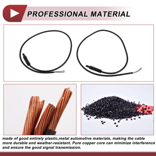 Reverse Rear View Parking Camera Video Cable 1.64ft 4Pin Female Black 2 Pcs, US $8.49, image 5