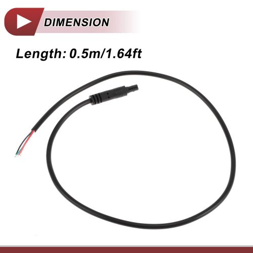 Reverse Rear View Parking Camera Video Cable 1.64ft 4Pin Female Black 2 Pcs, US $8.49, image 6