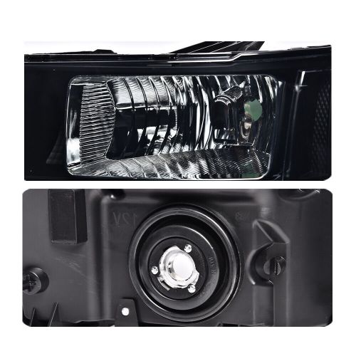 Fit For 2007-2014 GMC Sierra 1500 2500 3500 Clear Corner Smoke Lens Headlights, US $49.97, image 4