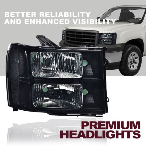 Fit For 2007-2014 GMC Sierra 1500 2500 3500 Clear Corner Smoke Lens Headlights, US $49.97, image 8