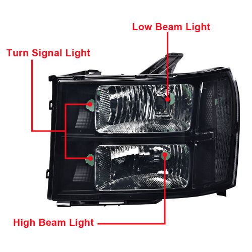 Fit For 2007-2014 GMC Sierra 1500 2500 3500 Clear Corner Smoke Lens Headlights, US $49.97, image 10