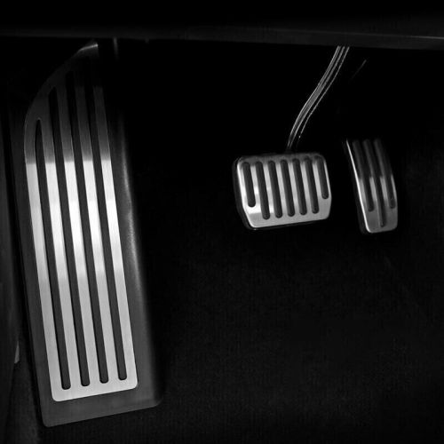 Silver steel rest brake gas pedal accelerator pad cover for tesla model 3 17-21