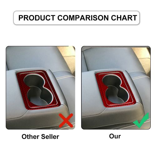 2Pcs Red Carbon Fiber CupHolder Sticker Cover Trim For Honda Accord Sedan 08-12, US $26.99, image 9