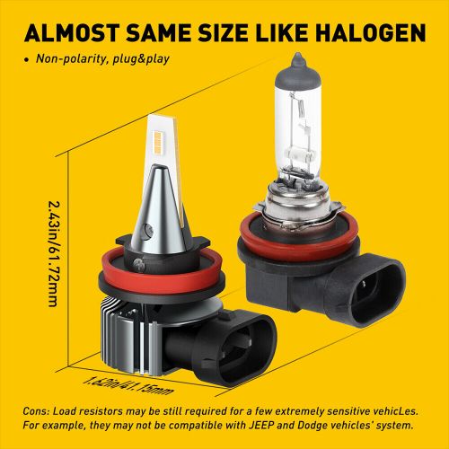 AUXITO H11 H8 LED Driving FOG Bulbs Light Kit Golden Headlamp Yellow, US $21.99, image 2