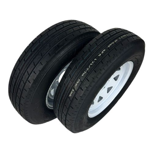 2-Pk ST205/75R15 Radial Trailer Tire LRC 6 Ply on 5 Lug White Spoke Wheel 5x5.5", US $245.99, image 2