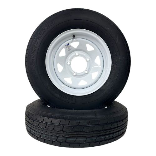 2-Pk ST205/75R15 Radial Trailer Tire LRC 6 Ply on 5 Lug White Spoke Wheel 5x5.5", US $245.99, image 6