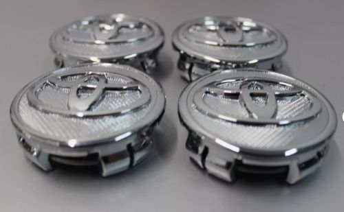 (4) NEW TOYOTA WHEEL RIM CENTER HUB CAPS CHROME LOGO 57MM PRIUS COROLLA YARIS, US $10.00, image 2