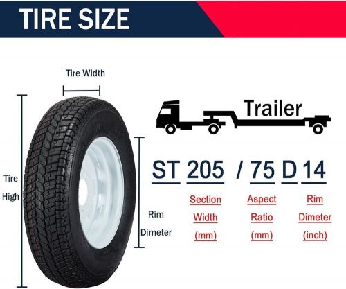 ST205/75D14 Trailer Tires and Wheels 14" Load Range C Trailer Tires 205 75 14, US $169.99, image 5