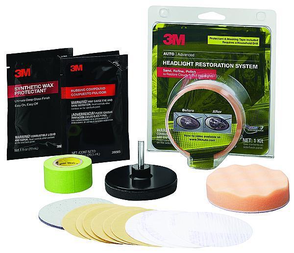 3m headlight lens restoration system restorer kit with protectant 39045 