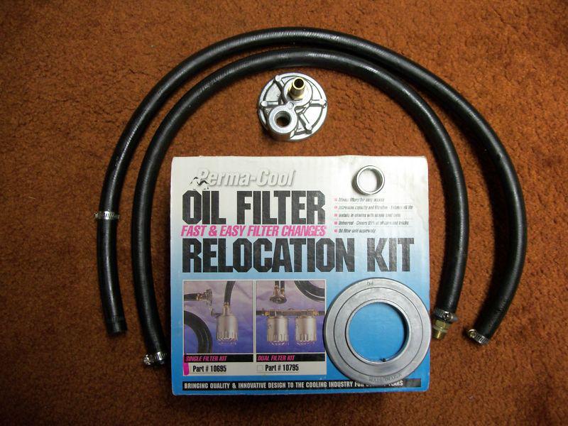 Perma-cool p/n 10695 universal single engine oil filter relocation kit free s/h