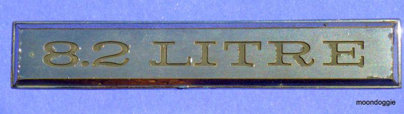 1971 cadillac eldorado 8.2 litre fender badge emblem (blue)