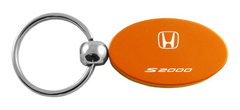 Honda s2000 orange oval keychain / key fob engraved in usa genuine