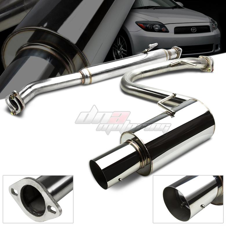 04-10 scion tc 4" tip stainless steel muffler catback cat back exhaust system 