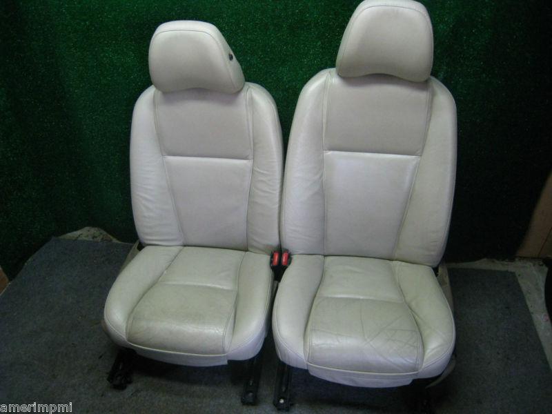 Purchase 08 VOLVO XC90 FRONT LEATHER BUCKET SEATS CREAM POWERED HEATED