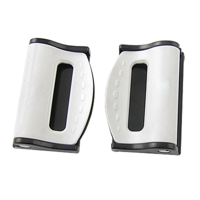 Free shipping pair white safety car seat belt stopper clips