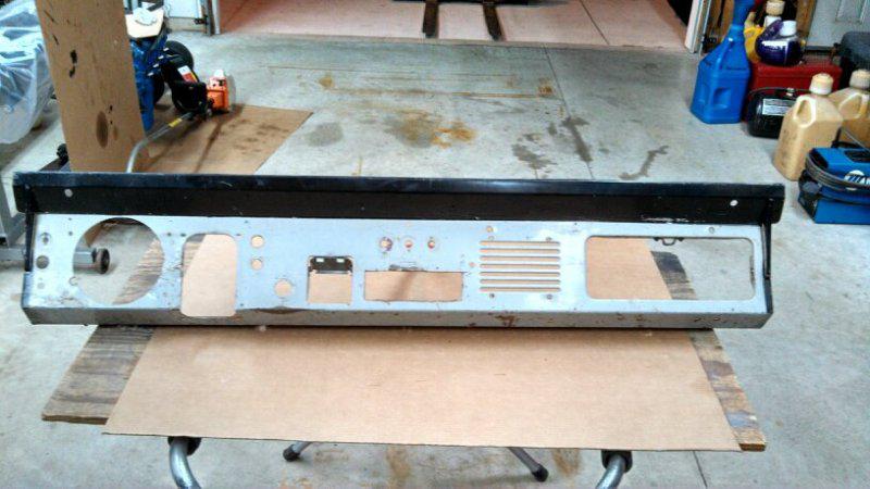 66-77 early ford bronco oem steel dash, solid no rust, 1966-1977, nr