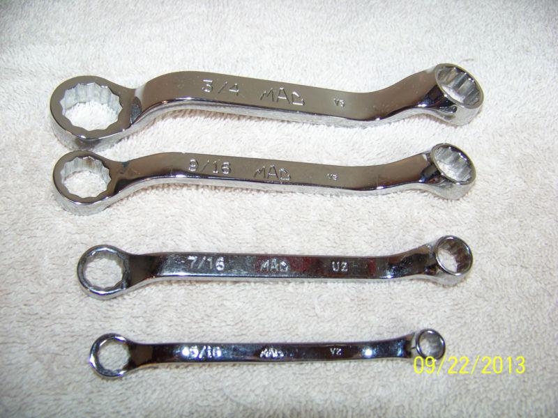 Purchase MAC TOOLS 4 PIECE STANDARD OFFSET BOX WRENCH SET 1/4" 3/4" SHORT LENGHT in Norwalk