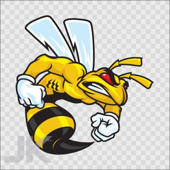 Decal stickers bee hornet wasp insect bees hornets wasps muscular 0500 zzag4