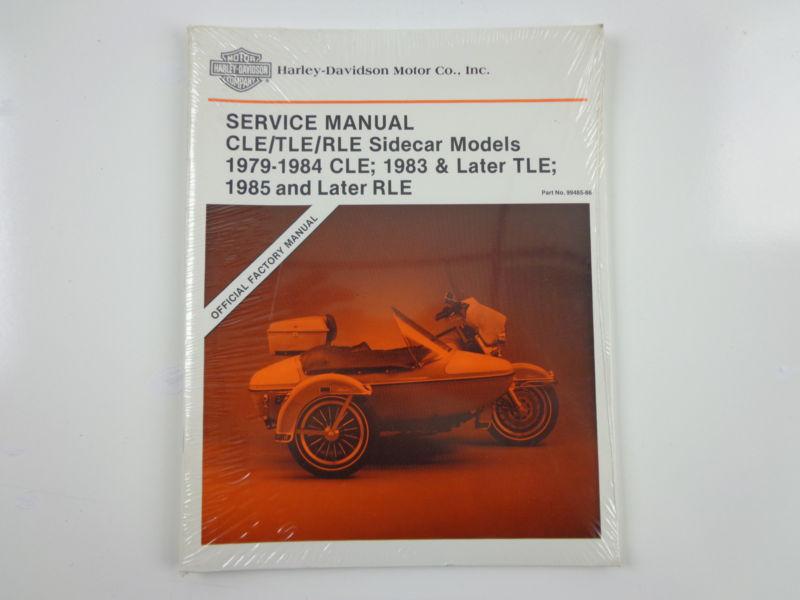 Harley davidson sidecar service manual 79 to 84 cle, tle, rle 99485-86