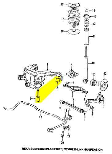 Bmw 33316770781 genuine oem factory original crossmember bushing