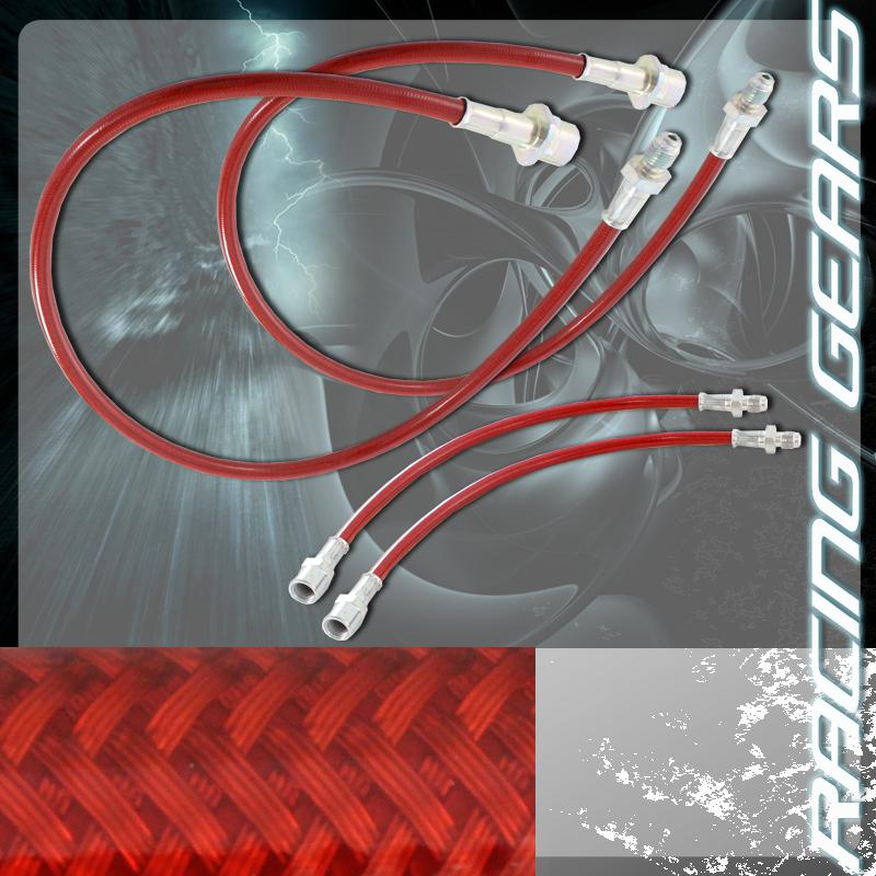 90-99 toyota mr-2 w20 sw20 red front + rear stainless steel hose brake lines