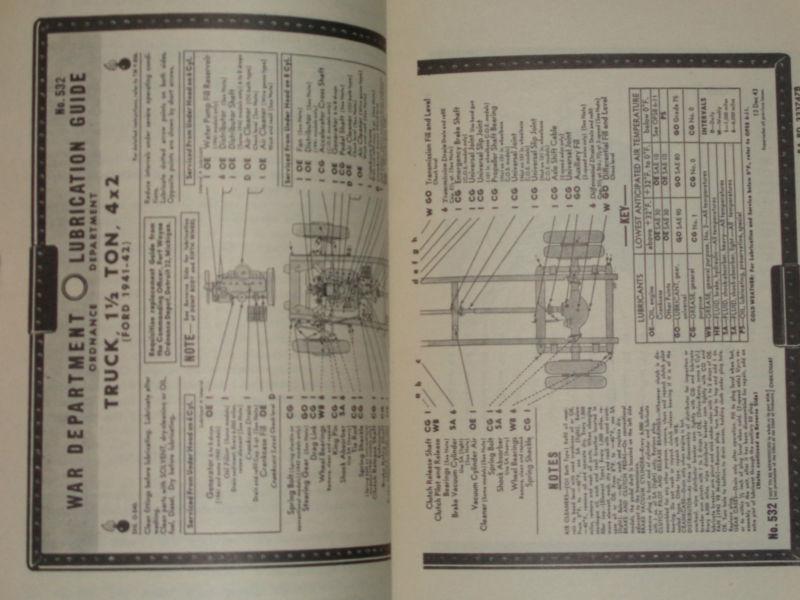1944 FORD TRUCK 1 1/2 TON 4X2 ARMY OWNER'S MAINTENANCE MANUAL / ORIGINAL BOOK , US $74.50, image 4