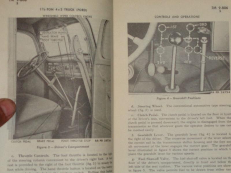 1944 FORD TRUCK 1 1/2 TON 4X2 ARMY OWNER'S MAINTENANCE MANUAL / ORIGINAL BOOK , US $74.50, image 5