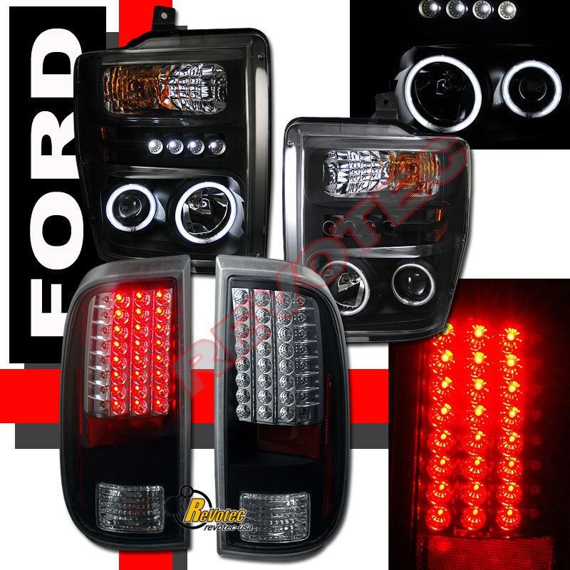 Purchase 08 09 10 FORD F250 F350 CCFL HALO LED PROJECTOR HEADLIGHTS