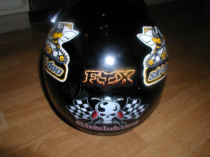 Adult XS black Snowmobile helmet with electric visor and graphic Skidoo decals, US $29.99, image 2