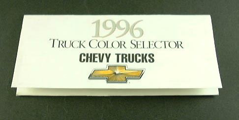 1996 96 chevy truck exterior color chips chart brochure