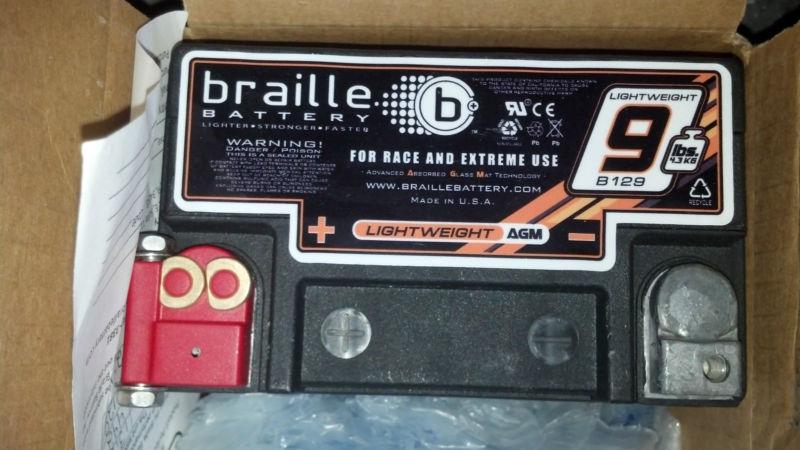Braille battery b129 advanced agm lightweight racing battery