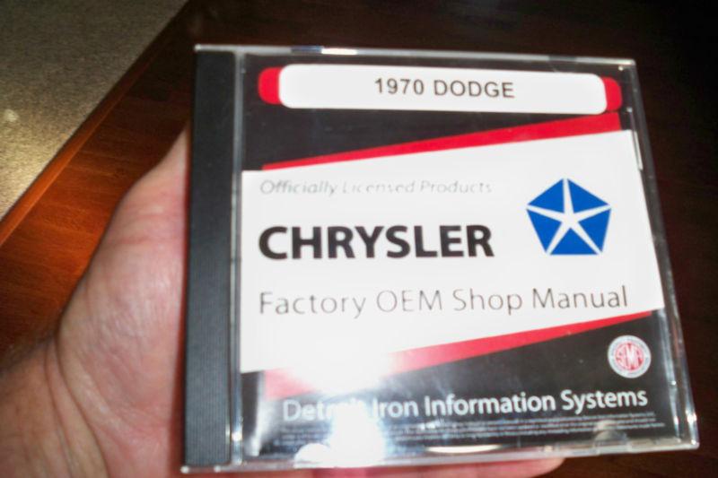 1970 chrysler factory oem shop manual on cd covers challenger charger dart etc