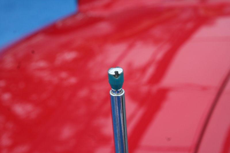 NEW AM FM Radio Retractable Antenna Bosch Style Blue Tip Oldtimer Chrome Aerial, US $39.95, image 6