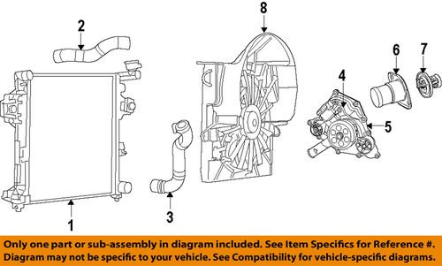 Mopar oem 55056862ab cooling fan-lower shroud