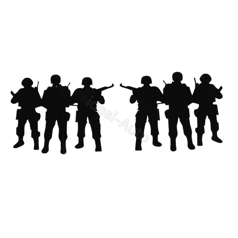 New 2pcs 3d mini car rearview mirror decal reflective stickers black 