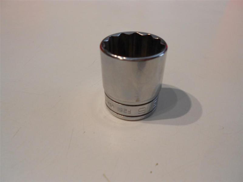 Snap-on 3/8" drive 12 point shallow 13/16 socket f261