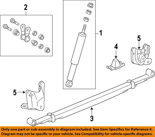 Toyota oem 482100c240 rear suspension-leaf spring assembly