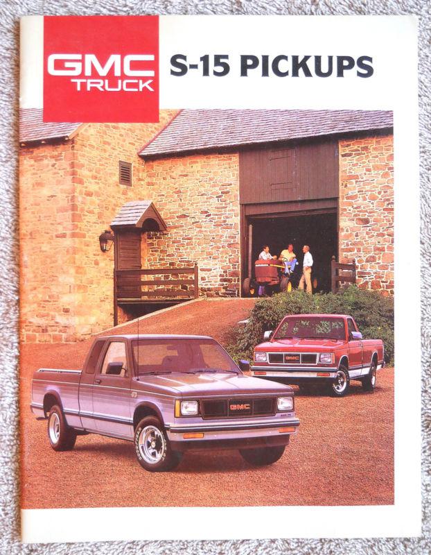 1988 gmc truck s-15 pickups sales brochure catalog "combined shipping to us"