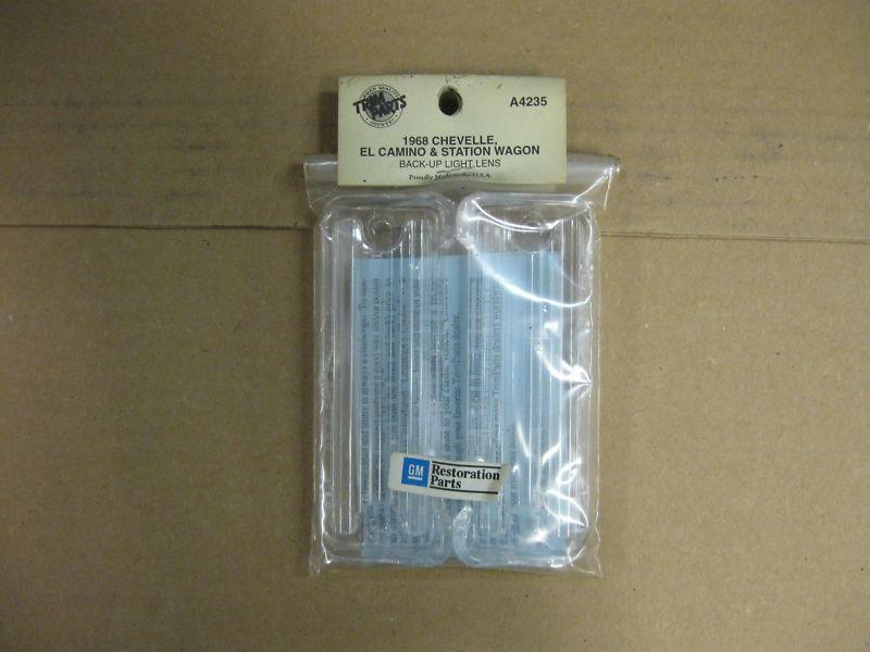 1968  chevrolet  chevelle,  el  camino  &  station  wagon,  b/up  light lens, pr