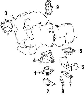 Mercedes-benz 1662400518 genuine oem factory original trans mount