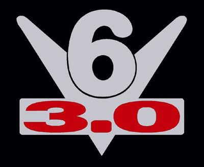 2 chrome 3.0 v6 emblem decal set ranger mustang toyota stickers