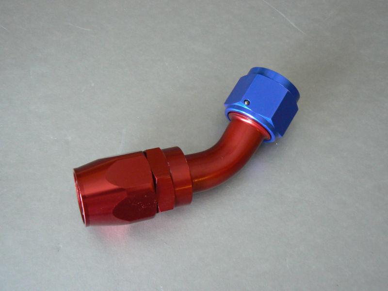 8an  45 degree swivel hose fitting  an 08 hose end