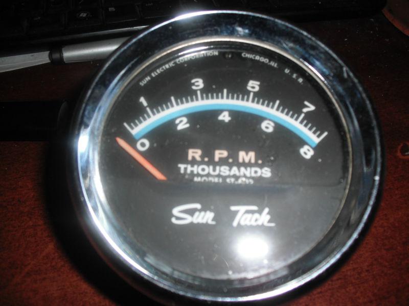 60s BLUE LINE 8K ST-602 SUN TACH TACHOMETER,CHEVY,FORD,AMC,BUICK,PONTIAC, MOPAR, US $99.99, image 2
