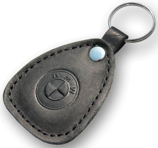Purchase New Leather Black Keychain Car Logo BMW Auto Emblem Keyring in